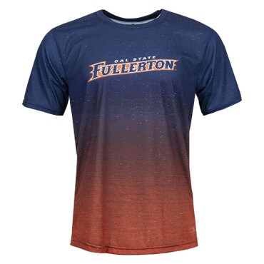 Cal State Fullerton Ombre Performance Tee - Navy